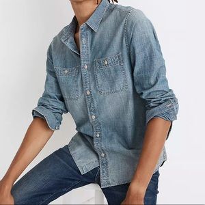 Madewell Denim Perfect Shirt in Winterdale Wash XL